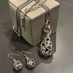 Pendant Necklace and Earrings